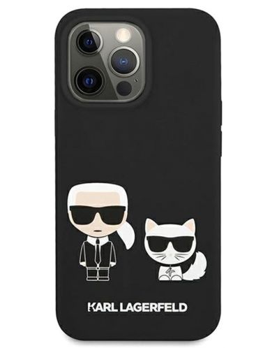 Калъф Karl Lagerfeld - Karl and Choupette, iPhone 13 Pro, черен - 1